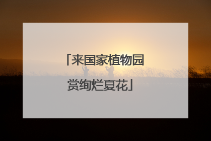 来国家植物园 赏绚烂夏花