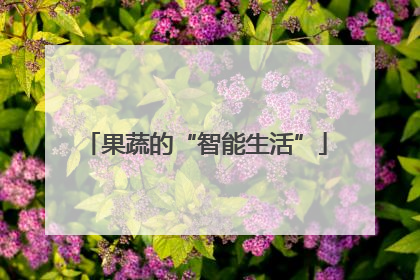 果蔬的“智能生活”