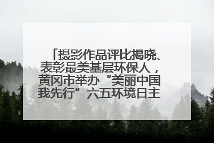 摄影作品评比揭晓、表彰最美基层环保人，黄冈市举办“美丽中国我先行”六五环境日主题宣传活动