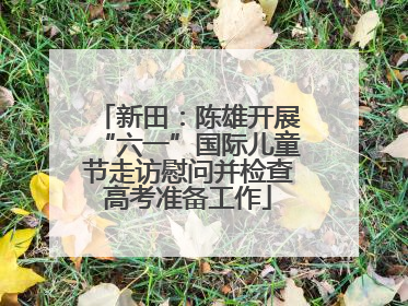 新田：陈雄开展“六一”国际儿童节走访慰问并检查高考准备工作