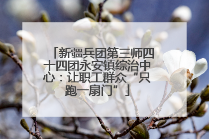 新疆兵团第三师四十四团永安镇综治中心：让职工群众“只跑一扇门”