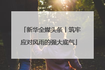 新华全媒头条丨筑牢应对风雨的强大底气