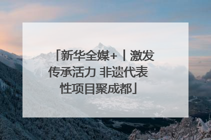 新华全媒+丨激发传承活力 非遗代表性项目聚成都