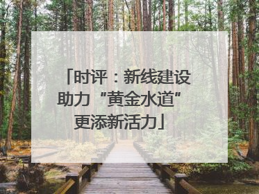时评：新线建设助力“黄金水道”更添新活力