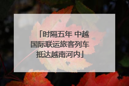 时隔五年 中越国际联运旅客列车抵达越南河内