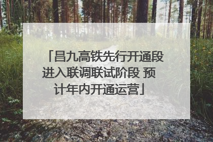 昌九高铁先行开通段进入联调联试阶段 预计年内开通运营