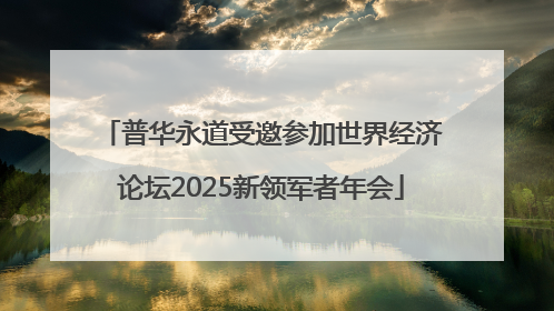 普华永道受邀参加世界经济论坛2025新领军者年会