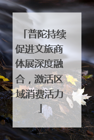 普陀持续促进文旅商体展深度融合，激活区域消费活力