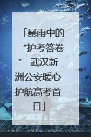 暴雨中的“护考答卷” 武汉新洲公安暖心护航高考首日