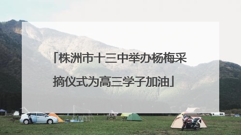 株洲市十三中举办杨梅采摘仪式为高三学子加油