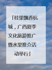 桂果飘香杭城，广西夏季文化旅游推广暨水果推介活动举行