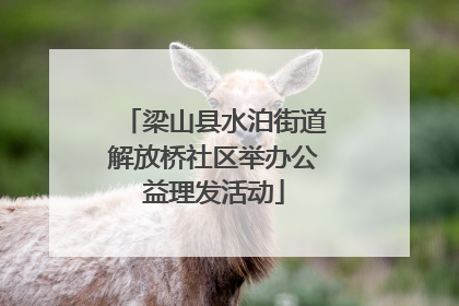 梁山县水泊街道解放桥社区举办公益理发活动