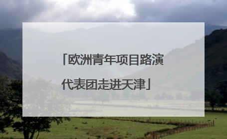 欧洲青年项目路演代表团走进天津