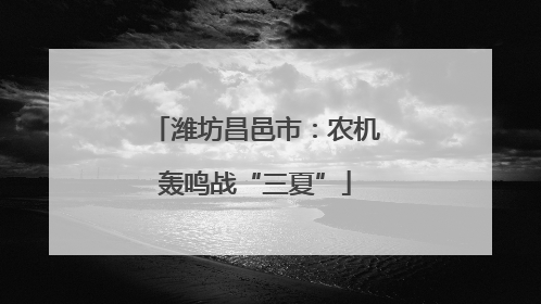 潍坊昌邑市：农机轰鸣战“三夏”