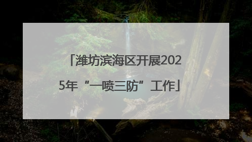 潍坊滨海区开展2025年“一喷三防”工作