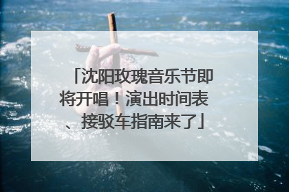 沈阳玫瑰音乐节即将开唱！演出时间表、接驳车指南来了