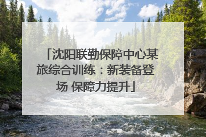 沈阳联勤保障中心某旅综合训练：新装备登场 保障力提升