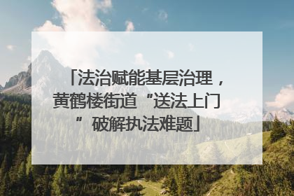 法治赋能基层治理，黄鹤楼街道“送法上门”破解执法难题