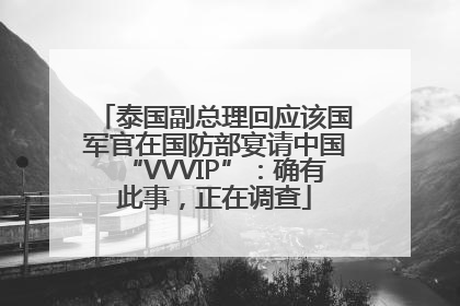 泰国副总理回应该国军官在国防部宴请中国“VVVIP”：确有此事，正在调查