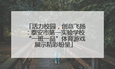 活力校园，创意飞扬：泰安市第一实验学校“一班一品”体育游戏展示精彩纷呈