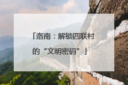 洛南：解锁四联村的“文明密码”