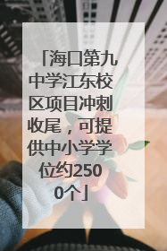 海口第九中学江东校区项目冲刺收尾，可提供中小学学位约2500个