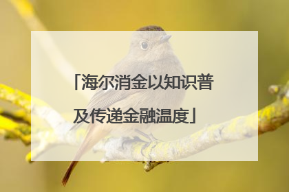 海尔消金以知识普及传递金融温度