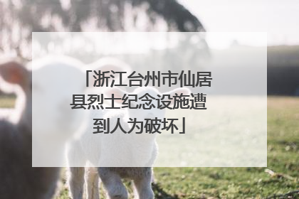 浙江台州市仙居县烈士纪念设施遭到人为破坏