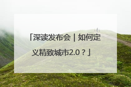 深读发布会｜如何定义精致城市2.0？