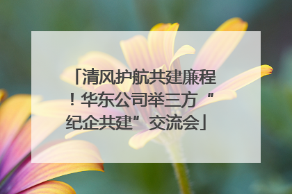 清风护航共建廉程！华东公司举三方“纪企共建”交流会