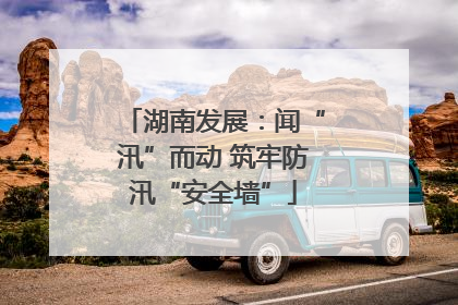 湖南发展：闻“汛”而动 筑牢防汛“安全墙”