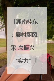 湖南桂东：展村厨风采 烹振兴“实力”