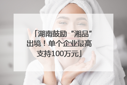 湖南鼓励“湘品”出境！单个企业最高支持100万元