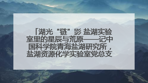 湖光“链”影 盐湖实验室里的星辰与荒原——记中国科学院青海盐湖研究所，盐湖资源化学实验室党总支书记、副主任刘忠