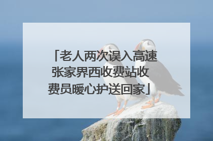 老人两次误入高速 张家界西收费站收费员暖心护送回家