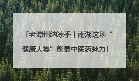 老潭州纳凉季丨雨湖这场“健康大集”彰显中医药魅力