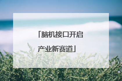 脑机接口开启产业新赛道