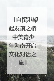 自贸港架起友谊之桥 中美青少年海南开启文化对话之旅