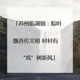 苏州临湖镇：粽叶飘香传文明 村村有“戏”树新风