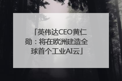 英伟达CEO黄仁勋：将在欧洲建造全球首个工业AI云