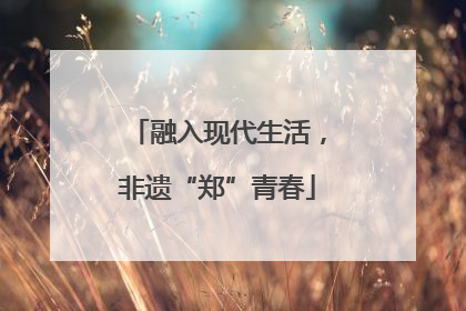 融入现代生活，非遗“郑”青春