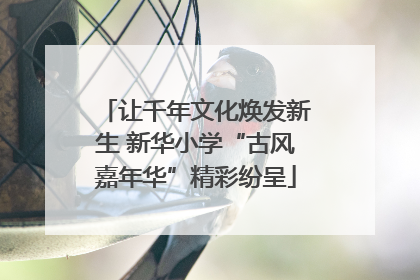 让千年文化焕发新生 新华小学“古风嘉年华”精彩纷呈