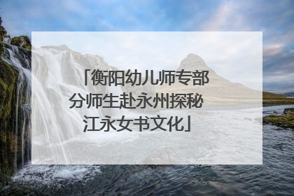 衡阳幼儿师专部分师生赴永州探秘江永女书文化