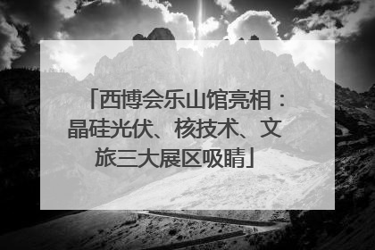 西博会乐山馆亮相：晶硅光伏、核技术、文旅三大展区吸睛