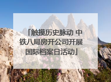 触摸历史脉动 中铁八局房开公司开展国际档案日活动