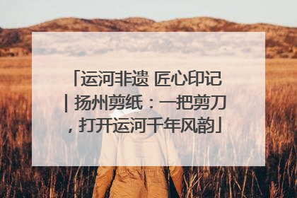 运河非遗 匠心印记｜扬州剪纸：一把剪刀，打开运河千年风韵