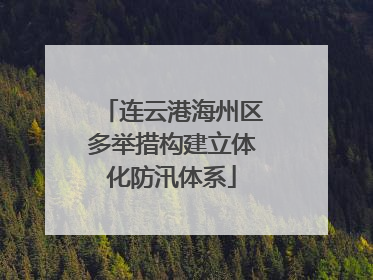 连云港海州区多举措构建立体化防汛体系