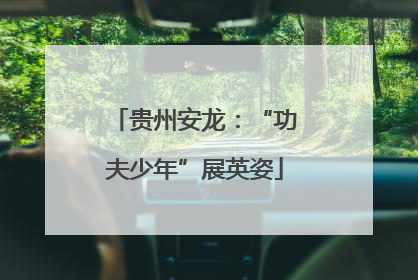 贵州安龙：“功夫少年”展英姿