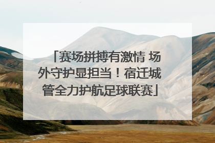赛场拼搏有激情 场外守护显担当！宿迁城管全力护航足球联赛