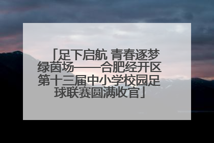 足下启航 青春逐梦绿茵场——合肥经开区第十三届中小学校园足球联赛圆满收官